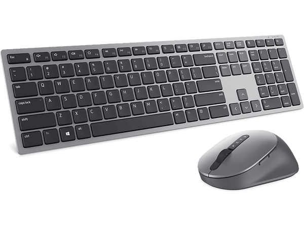 Pack Teclado + Ratón - Dell Premier KM7321W, Inalámbrico, Bluetooth, USB, Teclas dedicadas y programables, Gris y negro