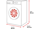 Lavadora carga frontal - LG F2X50S8TSC, 8 kg, 1200 rpm, 12 programas, Fondo reducido, Inox