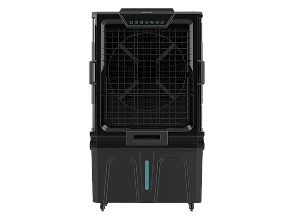 Ventilador industrial - Cecotec AirIndustry 150000, 150 L, 20.000 m³/h, 800 W, Panel táctil, Mando, Temporizador 12 h, Negro