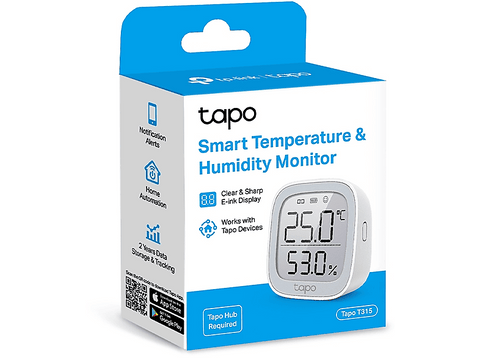 Sensor de temperatura - TP-Link Tapo T315, Pantalla 2.7