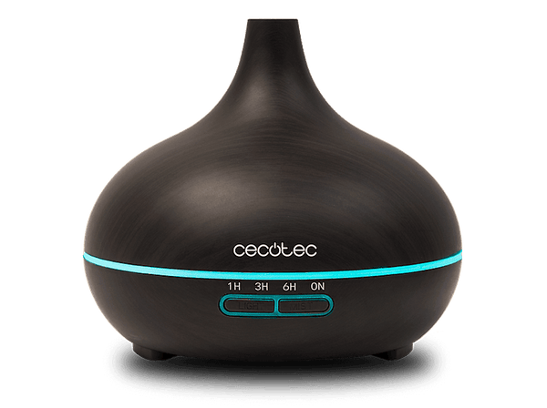 Humidificador - Cecotec Pure Aroma 300 Yin, 300 ml, 10 W, Dispensador de aroma, 7 luces LED, Negro