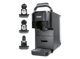 Cafetera de cápsulas - KOENIC KMCM 41925, 20 bar, 1.45 l, 1545W, Compatible Nespresso, Dolce Gusto, Negro