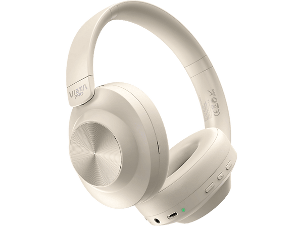 Auriculares inalámbricos - Vieta Way 4, Circumaurales, Bluetooth, 50h Autonomía, Diseño doble plegado, Micrófono, Blanco