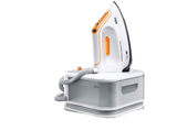 Centro de planchado - Braun CareStyle Compact Pro IS2561WH, 2400W, 1.5l, 6 bar, Golpe de vapor 400g/min, Suela EloxalPlus, Freeglide3D, Blanco/Naranja