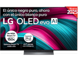 TV OLED 55 - LG OLED55C55LA, OLED 4K, Procesador Inteligente α9 AI Processor 4K Gen8, Smart TV, DVB-T2 (H.265), Negro