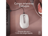 Ratón inalámbrico - Logitech MX Anywhere 3S para Mac, Bluetooth, 8000 DPI, Multidispositivo, Carga rápida, Botones personalizables, Blanco