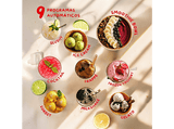 Heladera - Moulinex Dolci, 9 Programas de postres helados, 3 tarrinas de tritán, 1,4 L, 600W, Resultados cremosos, Autolimpieza, Blanco