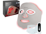 Máscara LED - Cecotec FaceCare LÜM Ice, 9 luces LED, Infrarrojos, 112 LED, 448 chips LED, IceTech, Silicona médica, 210 min de autonomía, Blanco
