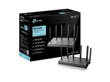 Router - TP-Link Archer BE400, 6500 Mbit/s, MU-MIMO, Wi-Fi 7 de doble banda a 6.5 Gbps, WiFi 7, 6 Antenas, Negro