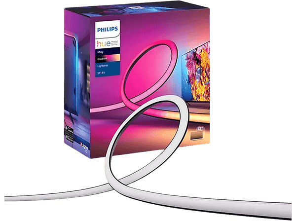 Tira LED Inteligente TV - Philips Hue Play 55", Tira LED Gradient Para TVs 55", Incluye Alimentador+Montajes, Requiere Bridge