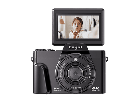 Cámara - Engel EC 3000 B, 13 MP (hasta 64MP interpolados), UHD 4K, Digital, Compacta,, 16x Zoom, Pantalla 3
