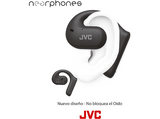 Auriculares True Wireless - JVC HA-NP35T-B-U, 7 h, Reducción de Ruido, Resistente al Agua, Negro