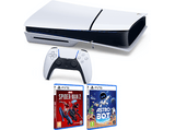 Consola - Sony PS5 Slim Standard, 1 TB SSD, 1 mando + Juego Spider-Man 2 + Juego Astro Bot