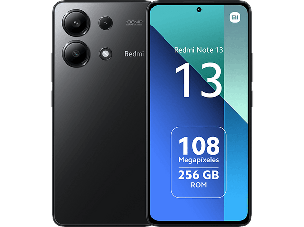 Móvil - Xiaomi Redmi Note 13, Midnight Black, 256 GB, 8 GB RAM, 6.67" AMOLED FHD+, Snapdragon 685, 5000 mAh, Android