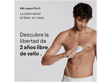 Depiladora IPL - Braun Luz Pulsada Silk·expert Pro 5 PL5234, Depilación en casa, Cabezal SmartFlex, SmartSkinProtect, Cabezal ancho para hombre