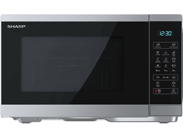 Microondas con grill - Sharp YC-MG252AE-S, 900 W, 11 Niveles de Potencia, 25 l, Plata