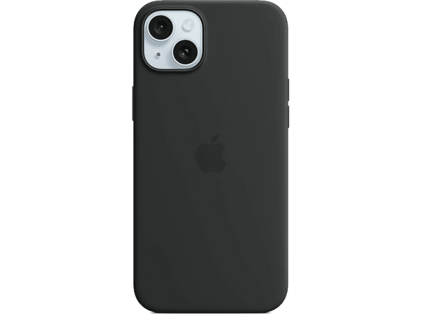 APPLE Funda de silicona con MagSafe para iPhone 15, Negro
