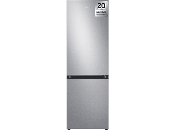 Frigorífico combi -  Samsung SMART AI RB34C602DSA/EF, Mono Cooling, 185.3cm, 344l, No Frost, WiFi, Inox