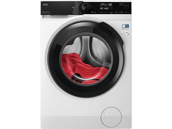 Lavadora carga frontal - AEG LFR7404L4BP, 11 kg, 1400 rpm, 12 programas, Función Vapor, Motor inverter, Blanco