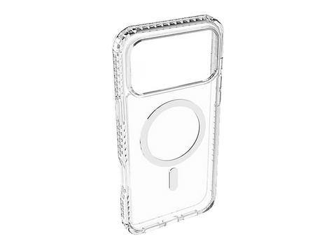 Funda móvil - CellularLine ULTRA STRONG MAG, Para iPhone 17 Pro Max, Compatibilidad MagSafe, Antibacteriano, Ultrarresistente, Transparente
