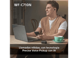 Auriculares True Wireless - Sony WFC710NW, Cancelación de ruido (Noise cancelling), Estuche carga rápida (40h), Inalámbricos, ANC, Bluetooth, Blanco