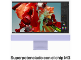 Apple iMac (2023) Z19PBASE, 24 Retina 4.5K, Chip M3, CPU de 8 núcleos, GPU de 10 núcleos, 24GB de RAM, 2TB de SSD, Púrpura
