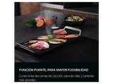 Placa inducción - AEG TI63IQ10IB, 3 zonas, Zona grande 28 cm, Función Puente, 58 cm, Negro