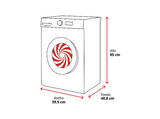 Lavadora carga frontal - Candy BR 48SBL6G-S, 8 kg, 1400 rpm, 16 Programas, Inverter, Libre Instalación, WiFi y Bluetooth, Plata