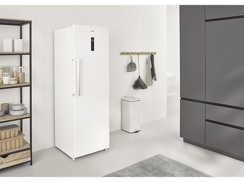 Congelador vertical - KOENIC KFZ 631 E NF W, 274 l, 184.3 cm Altura, Inverter, No Frost, Luz LED, Blanco
