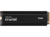 Disco duro SSD interno 1TB - Crucial P310 PCIe Gen4 NVMe 2280 M.2, Interno, Velocidad lectura 7100 MB/s, Con Disipador de Calor, Negro