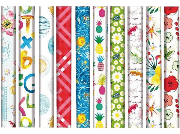 Papel de regalo - Campus Surtido, 70 x 200 cm, 1 rollo, Color Aleatorio