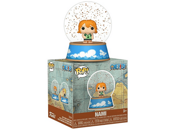 Figura - Mini Bola de nieve One Piece, 5 cm, Vinilo y Cristal, Aleatorio