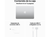 Apple MacBook Air (2024), 13,6 Retina, Chip M3 Apple, CPU de 8 núcleos, GPU de 10 núcleos, 8GB RAM, 2TB de SSD, USB-C 70W, Plata