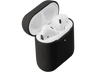 Funda estuche de carga auriculares - ISY IEC-1000, Para Apple AirPods, Silicona ultrafina (2 mm), Negro