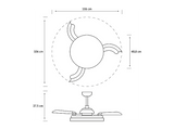 Ventilador de techo - Philips Tynl (2026), 32 W, 6 Velocidades, Aspas retráctiles, 4500 lúmenes regulables, Mando a distancia, Blanco