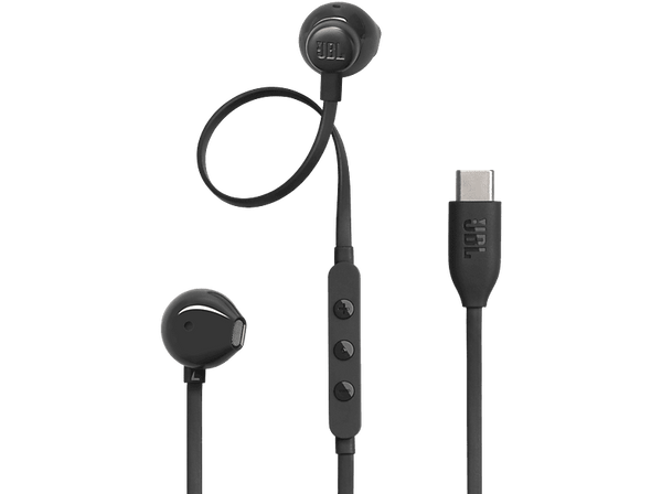 Auriculares de botón - JBL Tune 305C, Intraurales, Bluetooth, Con cable, Micrófono, Black