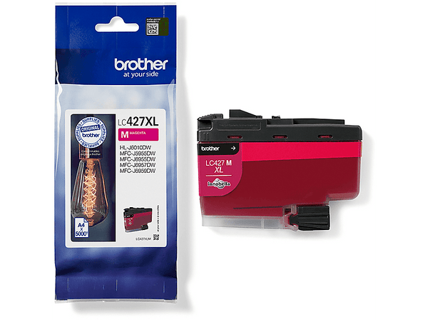 Cartucho de tinta - Brother LC427XLM, Hasta 5000 páginas, XL, Magenta