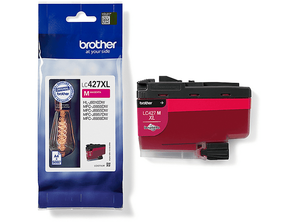 Cartucho de tinta - Brother LC427XLM, Hasta 5000 páginas, XL, Magenta