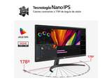 Monitor - LG UltraWide™ 29WQ60A, 29 Full-HD, 100 Hz, 5 ms, IPS , USB-C, AMD FreeSync™, Altavoces incorporados, Negro