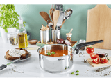 Olla - Tefal Primary set E308S, 11 piezas, Cazo 16 cm, Cacerolas 18/20/24, Tapas de cristal, Espátula, Cuchara, Cucharon, Acero inoxidable, Inducción