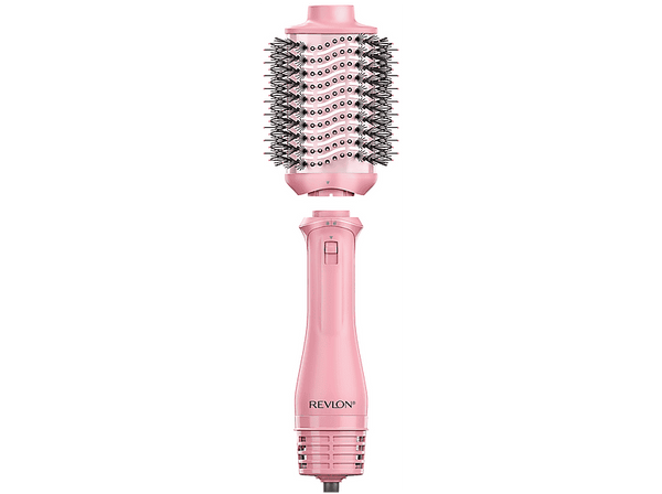 Moldeador - Revlon One Step Volumiser Glow, Tecnología iónica, 3 Niveles de Temperatura, 2 Velocidades, Cabezal desmontable, Rosa
