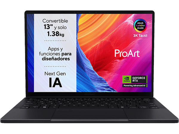 Portátil gaming - ASUS ProArt PX13 OLED HN7306WV-LX011W Copilot+ PC, 13.3 " 3K, AMD Ryzen™ AI 9 HX 370, 32GB RAM, 1 TB SSD, GeForce RTX™ 4060, W11