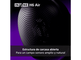 Auriculares gaming - Sony Inzone H6 Air, Micrófono con Brazo Desmontable, 360 Spatial Sound, Carcasa abierta, Cable, Ultraligero, PC/PS5, Negro