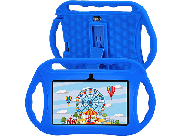 Tablet - DAM Q8-WiFi-Kids, Azul, 32 GB, 7" WSVGA, 2 GB RAM, Allwinner A100, ARM Cortex A53 Quad Core, Android, Infantil