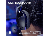 Auriculares gaming - Logitech G G321, Lightspeed-Bluetooth, Micrófono 16 kHz con varilla abatible, 20hs batería, PC, PS4-PS5, Nintendo Switch, Negro