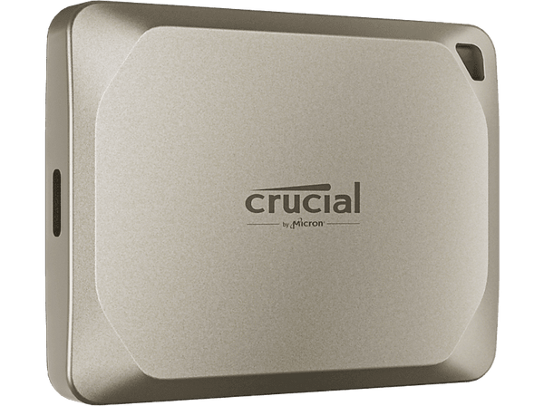 Disco duro SSD externo 2 TB - Crucial X9 Pro for Mac Portable SSD, Velocidad de lectura y escritura 1050 MB/s, Plug-and-Play, Beige