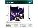 TV Mini LED 55 - Hisense 55U7S PRO, HDR 4K, Quad Core/MT9655, 165 Hz Nativos, Hi-View AI Engine Pro, Tuned By Devialet, Negro