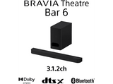 Barra de sonido - Sony BRAVIA Theatre Bar 6 (HTB600), 3.1.2 envolventes con subwoofer, Altavoces ascendentes, Dolby Atmos, DTS:X, Voice Zoom 3 con IA