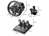 Volante - Thrustmaster T248R Shifter Pack, Volante + Pedales + Palanca de cambios, Pantalla a color, Negro