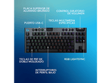 Teclado gaming - Logitech G G915 X Lightspeed TKL, Inalámbrico, Conectividad Tri-mode, Keycontrol, Interruptores mecánicos GL, Lightsync RGB, Negro